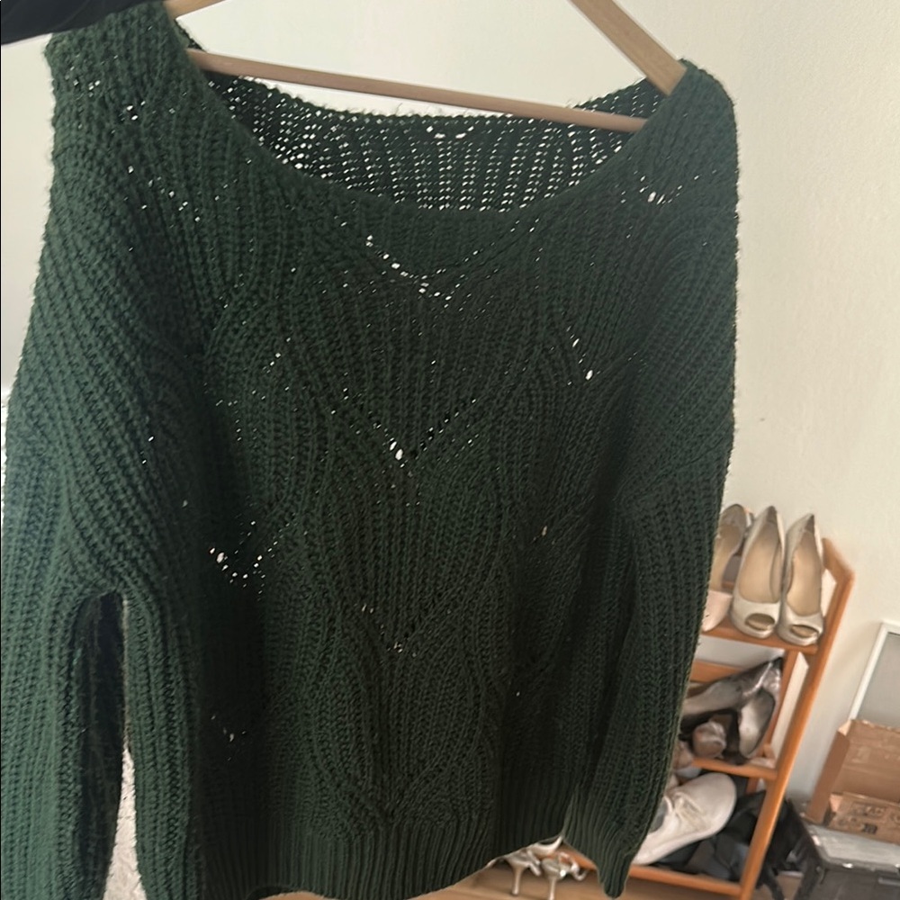 Women's Green Knit Sweater